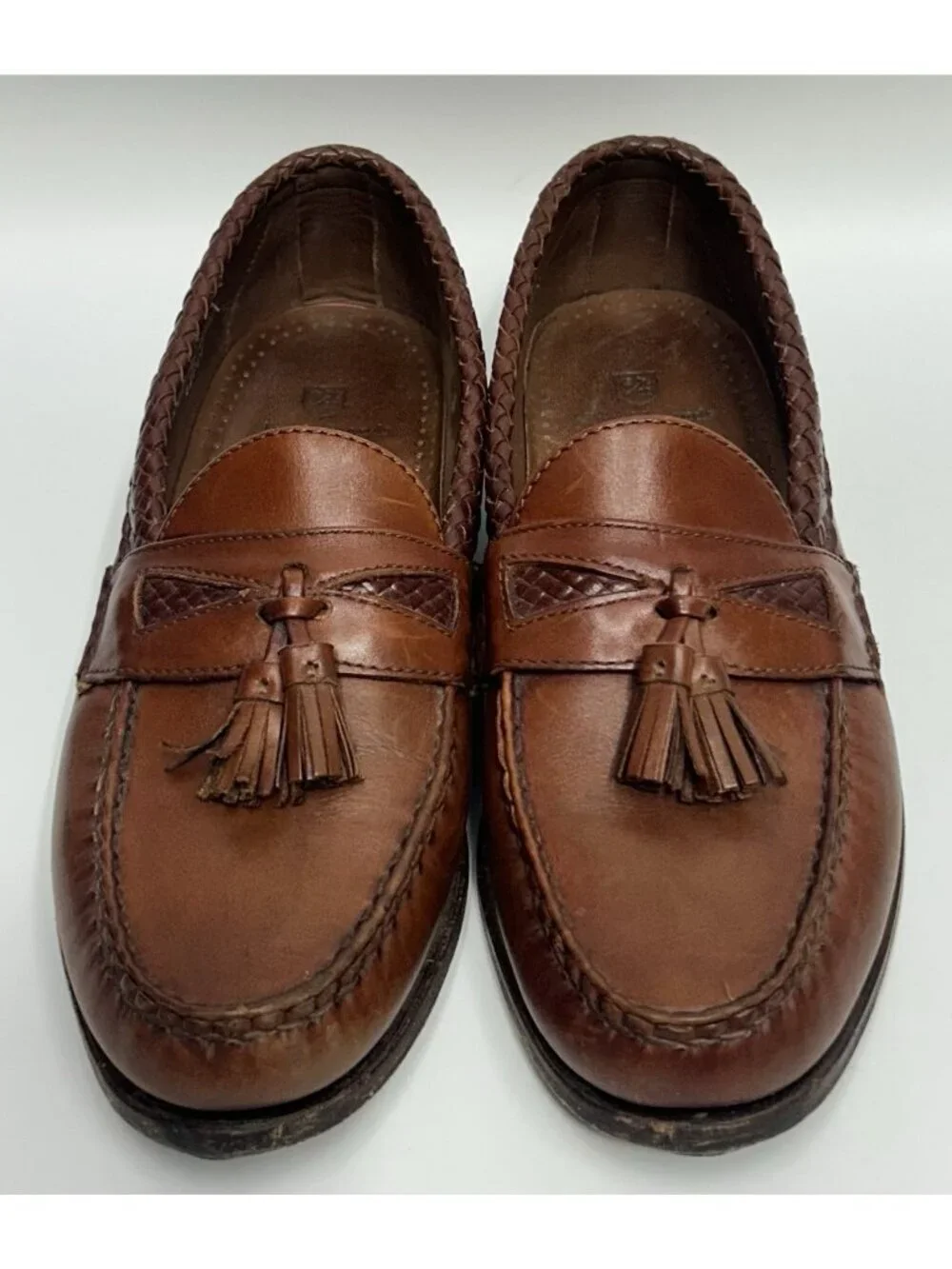 Allen Edmonds Maxfield leather loafers shoes mens size 10 brown 47716 Tassel